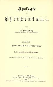 Cover of: Apologie des Christentums.