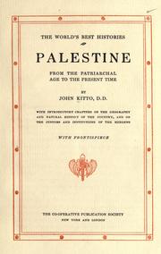 Cover of: Palestine from the patriarchal age to the present time