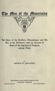 Cover of: The men of the mountains by Spalding, Arthur Whitefield