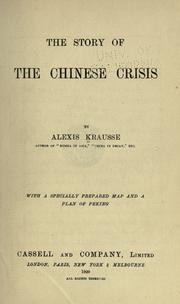Cover of: The story of the Chinese crisis
