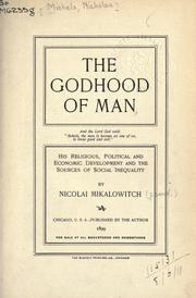 Cover of: The godhood of man by Nicholas Michels