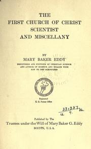 The First Church of Christ Scientist by Mary Baker Eddy