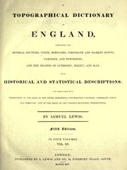 Cover of: topographical dictionary of England.
