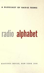 Cover of: Radio alphabet. by Columbia Broadcasting System, inc.