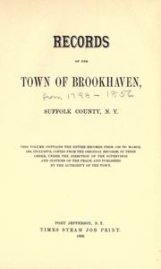 Cover of: Records of the town of Brookhaven, Suffolk, N.Y. by 