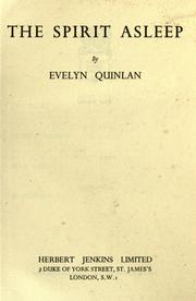 Cover of: The spirit asleep by Evelyn Quinlan