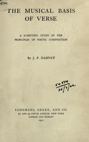 Cover of: The musical basis of verse by Julia Parker Dabney