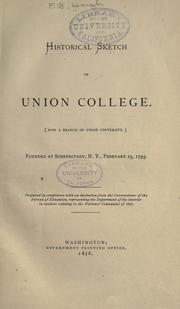 Historical sketch of Union college by Franklin Benjamin Hough