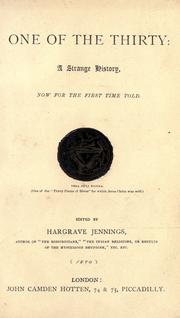 Cover of: One of the thirty by Hargrave Jennings