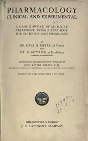 Cover of: Pharmacology by Meyer, Hans Horst