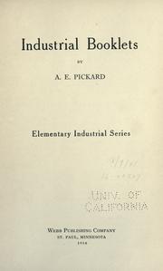 Cover of: Industrial booklets