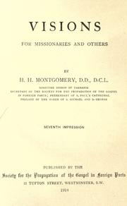 Cover of: Visions : for missionaries and others