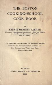 Cover of: The Boston Cooking-school cook book by Fannie Merritt Farmer