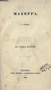 Mazeppa by Lord Byron