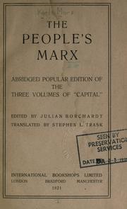 Cover of: The people's Marx by Karl Marx