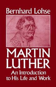 Cover of: Martin Luther | Bernhard Lohse