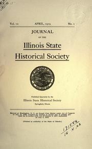 Cover of: Journal. by Illinois State Historical Society.