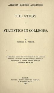 Cover of: The study of statistics in colleges