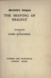 Cover of: Meredith's allegory The shaving of Shagpat, interpreted by James McKechnie.