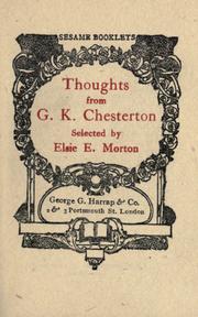 Cover of: Thoughts from G. K. Chesterton by Gilbert Keith Chesterton, Gilbert Keith Chesterton