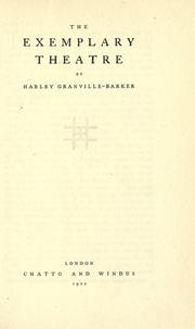 Cover of: The exemplary theatre