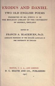 Cover of: Exodus and Daniel by Francis Adelbert Blackburn, Caedmon