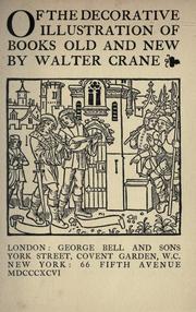 Cover of: Of the decorative illustration of books old and new by Walter Crane