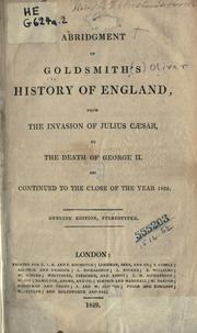 A history of England in a series of letters from a nobleman to his son by Oliver Goldsmith