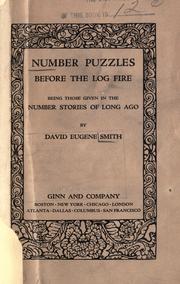 Cover of: Number puzzles before the log fire: being those given in the Number stories of long ago.
