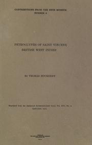 Cover of: Petroglyphs of Saint Vincent, British West Indies