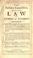 Cover of: The parson's counsellor, with the law of tythes or tything.  In two books.  The first sheweth the order every parson, vicar, &c. ought to observe in obtaining a spiritual preferment ... The second shews in what manner all sorts of tythes, offerings, mortuaries, and other church duties are to be paid ...  4th ed. corr., and inlarged in many particulars through the whole book, with a table, &c.