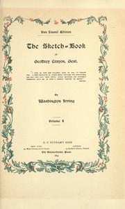 Cover of: The sketch-book of Geoffrey Crayon, gent.