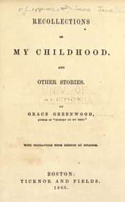 Cover of: Recollections of my childhood by Grace Greenwood
