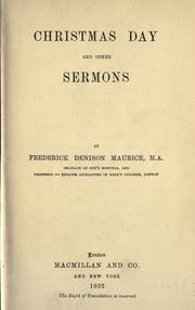 Cover of: Christmas Day and other sermons