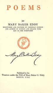 Cover of: Poems by Mary Baker Eddy