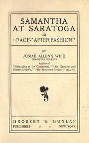Cover of: Samantha at Saratoga : or, "Racin' after fashion" by Marietta Holley