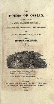 Cover of: The poems of Ossain.: Translated by James Macpherson. Authenticated