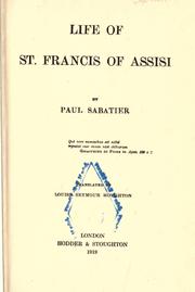 Vie de S. François d'Assise. by Sabatier, Paul