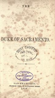 The Duke of Sacramento by Warren Baer