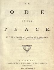 Cover of: An ode on the Peace