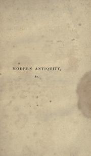 Cover of: Modern antiquity, and other poems