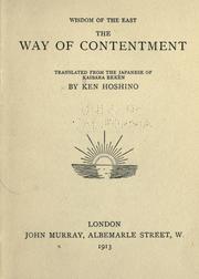 Cover of: The way of contentment by Kaibara, Ekiken, Kaibara, Ekiken