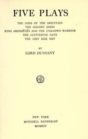 Cover of: Five plays ... by Lord Dunsany