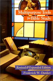Cover of: Multipurpose tools for Bible study by Frederick W. Danker