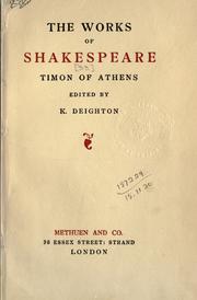 Cover of: Timon of Athens. by William Shakespeare