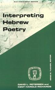 Cover of: Interpreting Hebrew poetry by Petersen, David L.