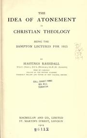 Cover of: The idea of atonement in Christian theology by Hastings Rashdall