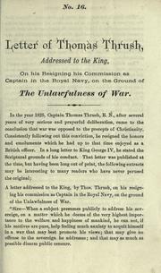 Cover of: Letter ... addressed to the king on resigning his commission as captain in the royal navy.