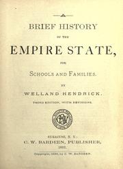 Cover of: brief history of the Empire state for schools and families