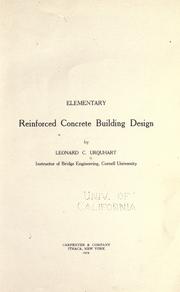 Cover of: Elementary reinforced concrete building design ...